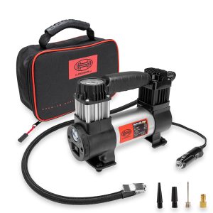 COMPRESSEUR PRO 12V  40L/min + LAMPE LED (VL/4X4/CAMION/BATEAU)