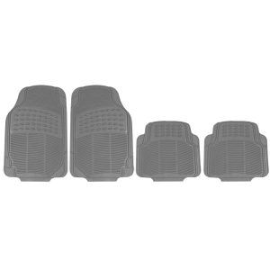 TAPIS UNIVERSEL CAOUTCHOUC GRIS x 4pcs