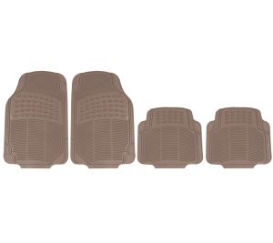 TAPIS UNIVERSEL CAOUTCHOUC BEIGE x 4pcs