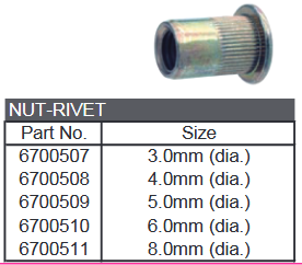 ECROU A SERTIR Ø8mm (x100pcs)