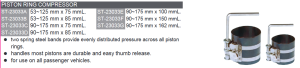 COMPRESSEUR DE SEGMENT DE PISTON Ø90 à 175mm (Long.75mm)