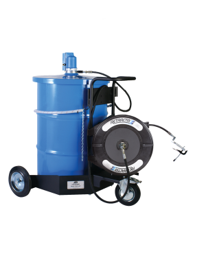 SYSTEME DE GRAISSAGE COMPLET (POMPE P8/PISTOLET B2/ENROULEUR/CHARIOT)