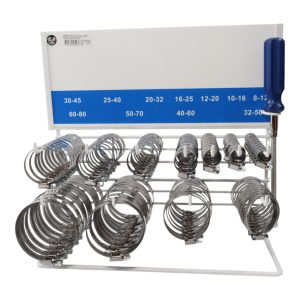 PRESENTOIR COLLIERS DE SERRAGE INOX (110pcs)