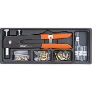 COFFRET DE PINCES POUR ECROUS A SERTIR+EMBOUTS+ECROUS (5pcs)