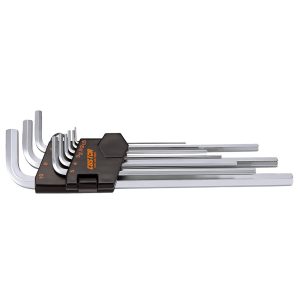 JEU DE CLES ALLEN EXTRA LONGUES 6 PANS Ø1,5mm à Ø10mm (9pcs)