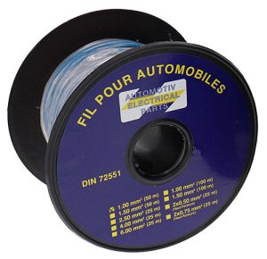 CABLE ELECTRIQUE 1.00 BLEU BOBINE 50M