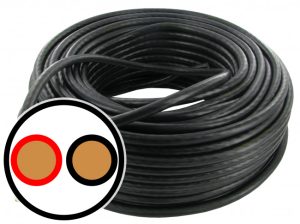 CABLE ELECTRIQUE 2x6.00mm² NOIR (M)