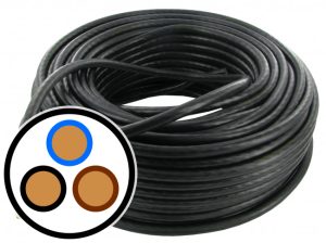 CABLE ELECTRIQUE 3x2.50mm² NOIR (M)