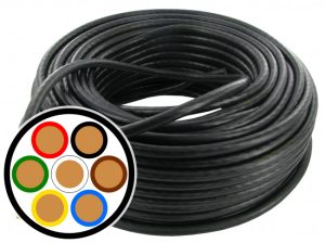 CABLE ELECTRIQUE 7x1.50mm² NOIR (M)