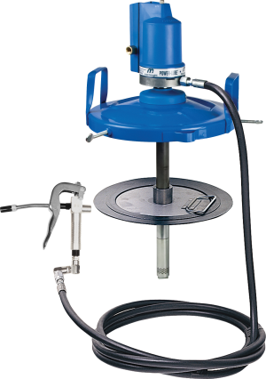 POMPE A GRAISSE PNEUMATIQUE 20Kg COMPLETE ( Touques AVIA 18kgs)