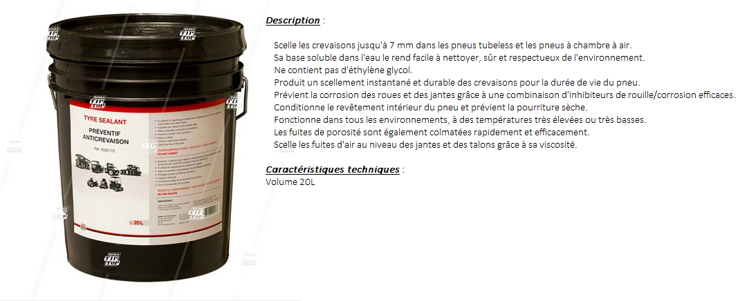 PREVENTIF ANTI CREVAISON TT SEAL (NOIR) 20L