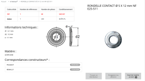 RONDELLE CONTACT 5X12 (sachet de 60 pcs) [30]