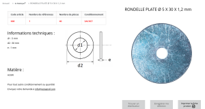 RONDELLE PLATE 5X30 (sachet de 40 pcs)