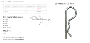GOUPILLE BETA 0 4 (sachet de 10 pcs)