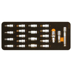COFFRET MOUSSE DE CLES TORX 1/2" & 3/8" (21pcs)