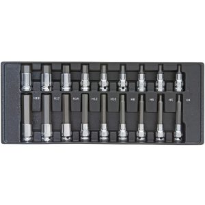 COFFRET DE DOUILLES EMBOUTS ALLEN 1/2" (18pcs)