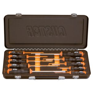 COFFRET METAL DE TOURNEVIS PLATS & CRUCIFORMES (10pcs)