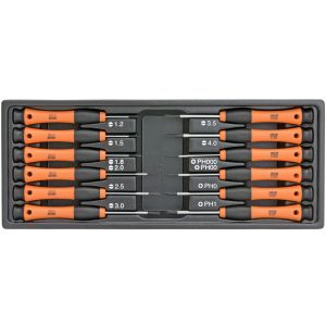 COFFRET DE MICRO TOURNEVIS ELECTRONIQUE PLATS & CRUCIFORMES (12pcs)
