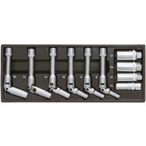 COFFRET DE DOUILLES 3/8" POUR BOUGIES ALLUMAGE+PRECHAUFFAGE (10pcs)