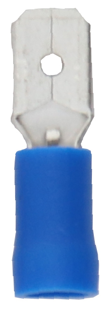 COSSE PLATE MALE BLEUE 4.8x0.8mm (100)