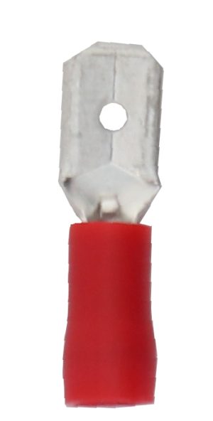 COSSE PLATE MALE ROUGE 6.3x0.8mm (100)