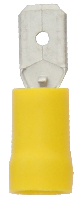 COSSE  PLATE MALE JAUNE 6.3x08mm (100)