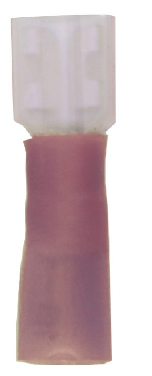 COSSE THERMO FEMELLE PLATE ROUGE 6.35mm 100% Isolées (50)