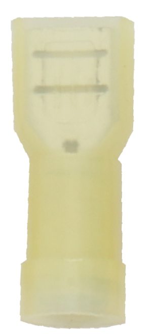 COSSE PLATE FEMELLE JAUNE ISOLE 6.3x0.8 (100)
