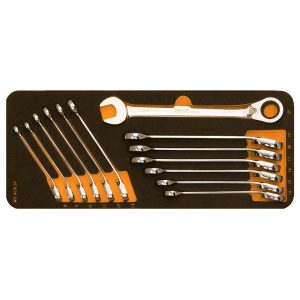 COFFRET MOUSSE DE CLES MIXTES A CLIQUET 8 à 21 (13pcs)